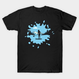 Blue Surfer Logo Padelboard T-Shirt